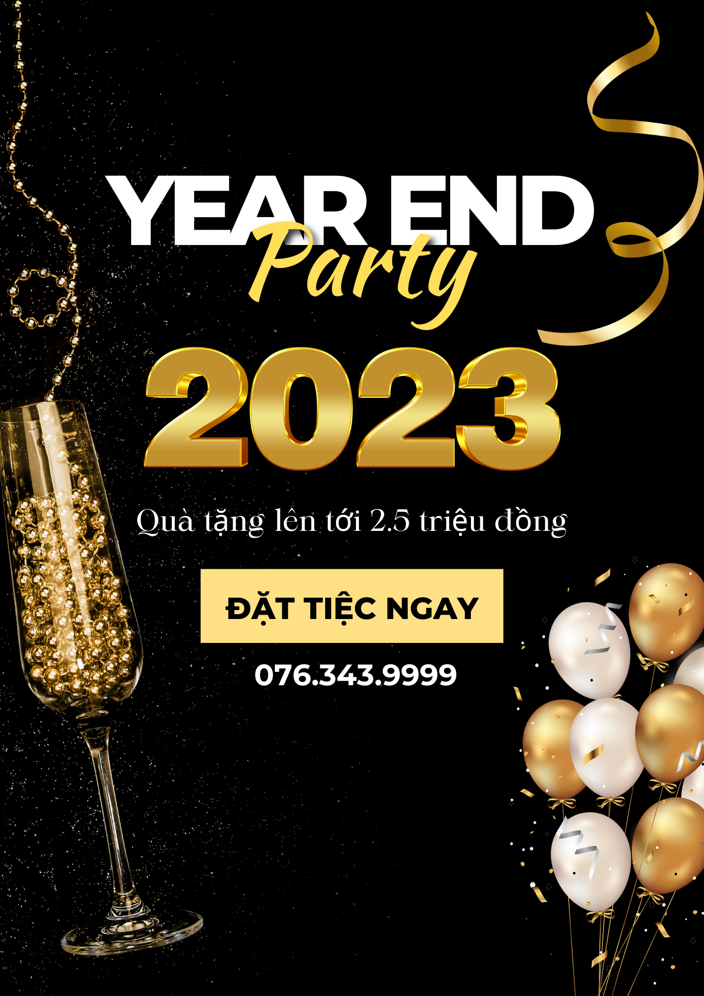 Ưu đãi đặt tiệc tháng 12/2023: Tặng quà lên tới 2.5 triệu đồng khi đặt tiệc tất niên