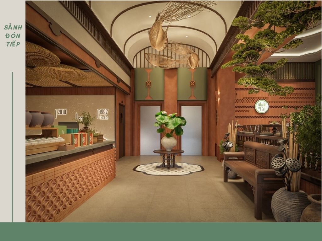 Sảnh đón tiếp - Không gian Nhà hàng Nhất Cỗ