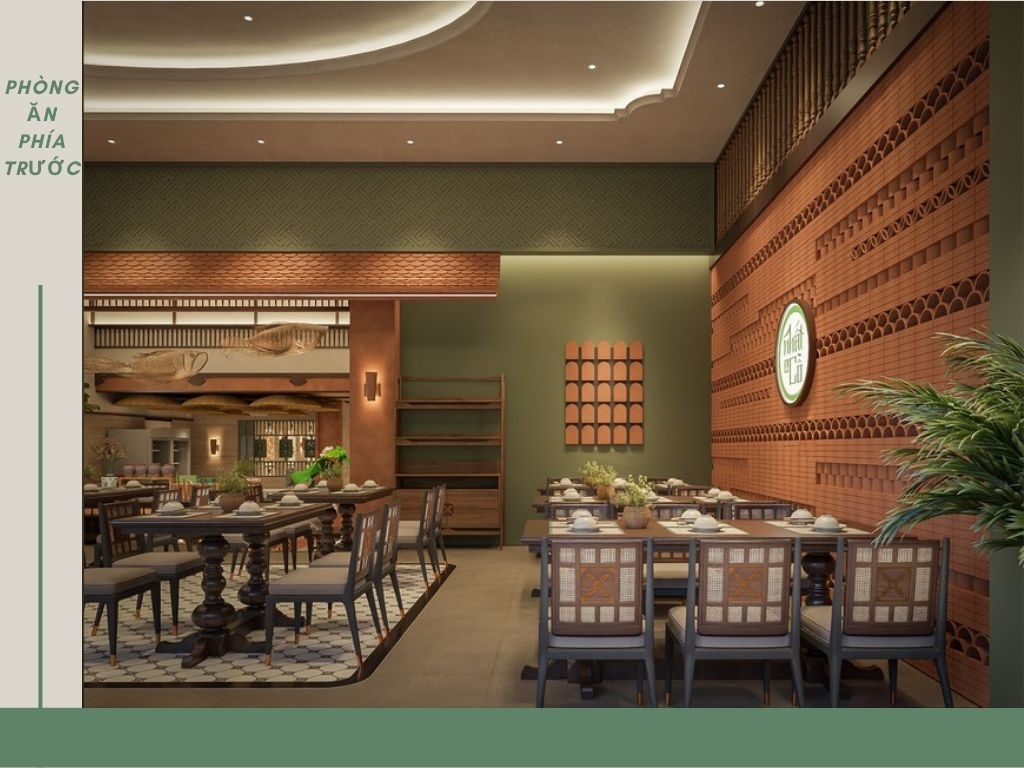 Phòng ăn phía trước - Không gian Nhà hàng Nhất Cỗ