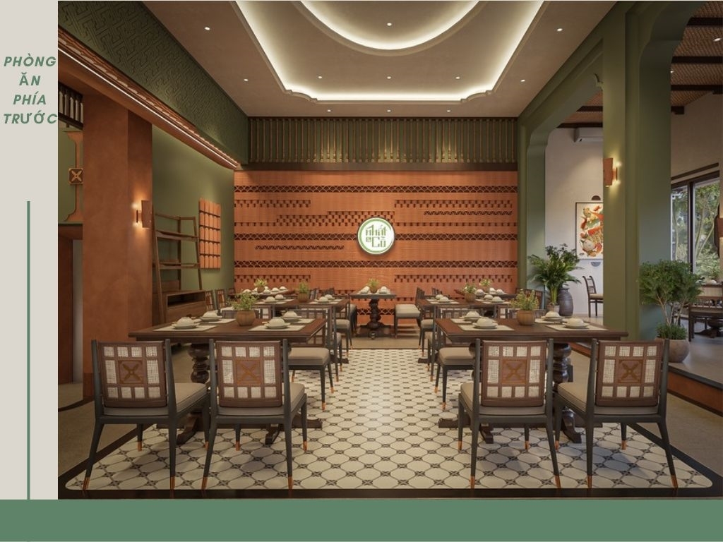Phòng ăn phía trước - Không gian Nhà hàng Nhất Cỗ