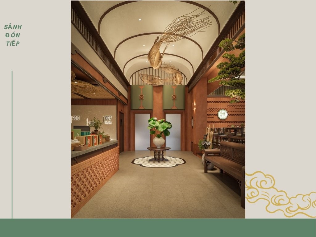 Sảnh đón tiếp - Không gian Nhà hàng Nhất Cỗ
